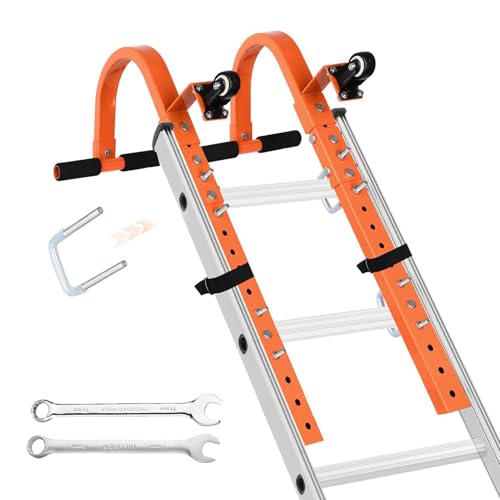 Gancio per scala da tetto, per riparazioni domestiche, gancio multifunzionale con ruota, prevenzione dei danni, design robusto, facile installazione, soluzione di sicurezza per tetto