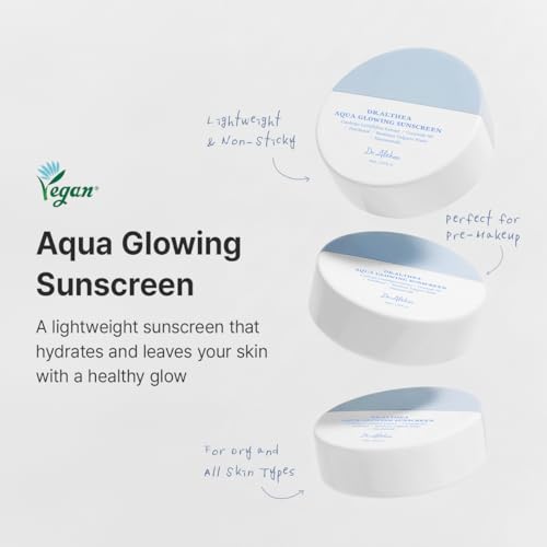 Image of Dr. Althea Aqua Glowing Sunscreen | SPF 50+ PA++++ | Lightweight Hydrating Sunscreen | Non-Greasy, No White Cast | Korean Vegan Skincare | 45ml