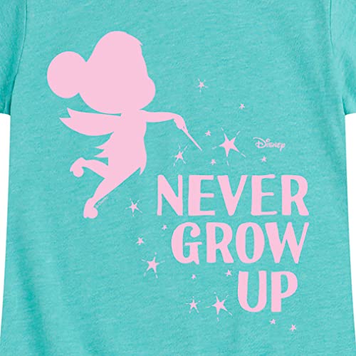 Disney - Tinker Bell - Never Grow Up - Toddler and Youth Girls Short Sleeve Graphic T-Shirt3