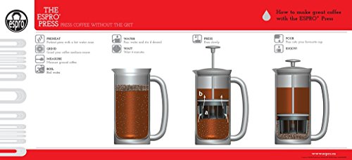 ESPRO 1032C French Press, 32 oz, Stainless Steel - Thumbnail 4