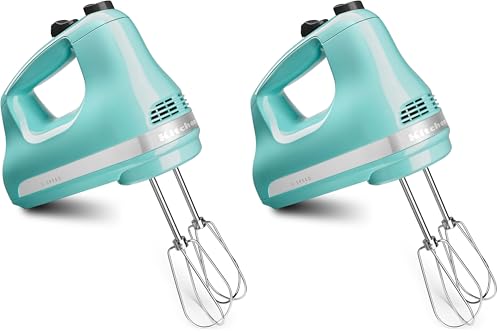 Image of KitchenAid 5 Ultra Power Speed Hand Mixer - KHM512,Aqua Sky,(Pack of 2)