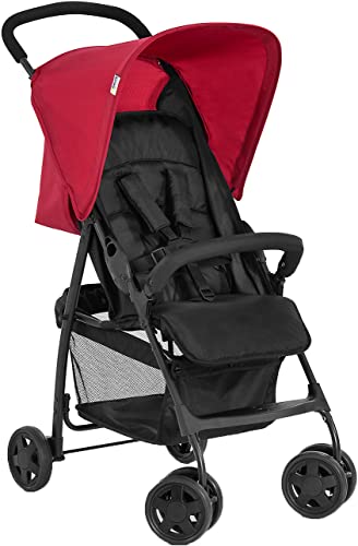 hauck Sport Carrito Bebe Ligero desde el Nacimiento - Silla de Paseo Reclinable para Niños hasta 15 kg - Carro Plegable Ultraligero 5,9 kg - Cesta Grande hasta 3 kg - Rojo