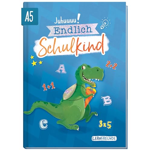 Häfft® Endlich Schulkind A5 Erinnerungsalbum zur Einschulung für Jungen...