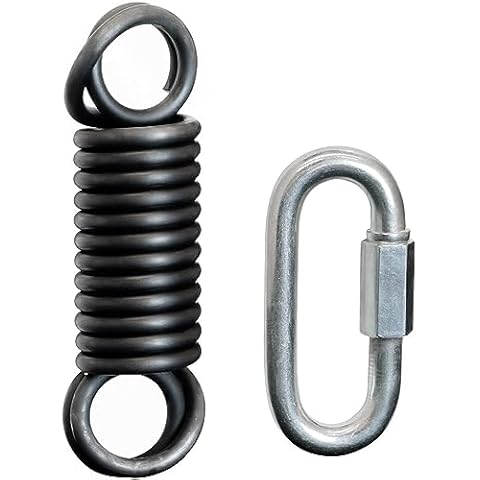 Meister Professional Heavy Bag Spring for Punching Bags up to 250lb - Black w/Screwlock Carabiner Cover
