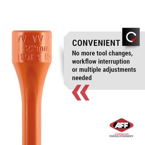 Image of AFF Torque Limited Socket, 1 /2 inch Drive, 22mm, 110 ft /lbs, Copper, 40253