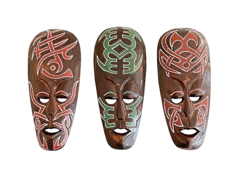 OMA Set of (3) Wooden Hand Crafted African Wall Sculptures