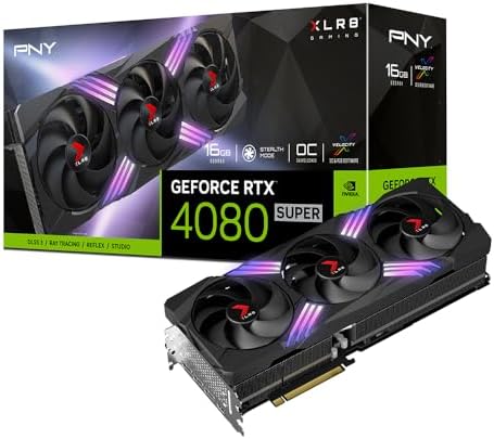 PNY GeForce RTX™ 4080 Super 16GB XLR8 Gaming Verto™ Epic-X RGB™ Overclocked Triple Fan Graphics Card DLSS 3