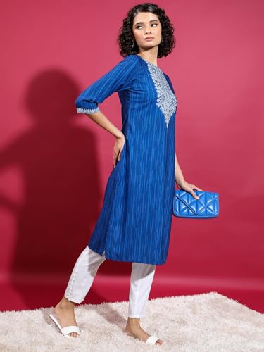 Image of Vishudh Women's Kurta | Regular Fit | Trendy Ethnic Top for Everyday Comfort