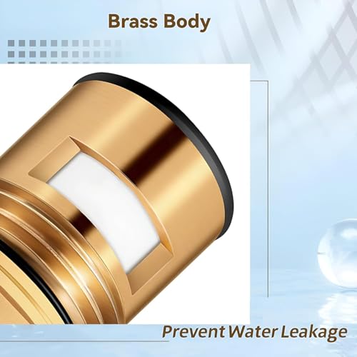 Image of NEW WARE Tap Spindle Replacement Disc for Jaguar Continental Type | 1 /2 Inch Rising Brass Faucet Valve Cartridge | Hot & Cold Water Tap Inner Spare for Bathroom Basin Kitchen Sink Mixer Faucet