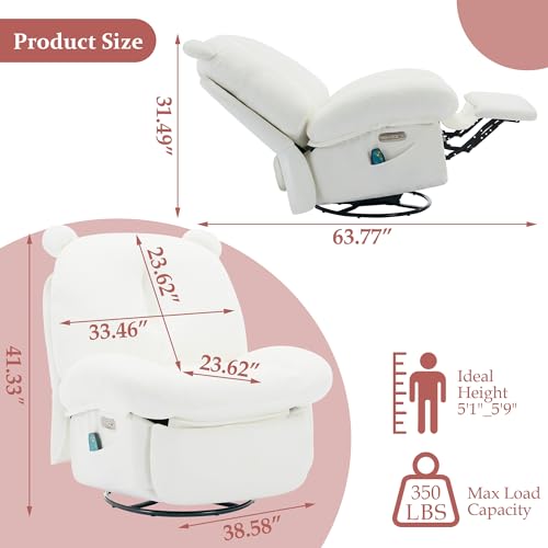 Modern Smart Electric Recliner Chair with Massage and Heat for Adults