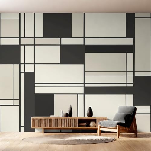 Papier peint intissé Mondrian grand format fresque géométrique abstraite - 3