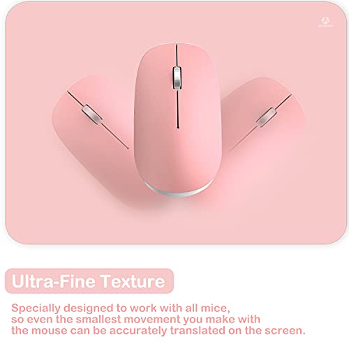 Image of Audimi Small Mouse Pad 6 x 8 Inch, Mini Mouse Pad Thick for Laptop Wireless Mouse Home Office Travel, Portable & Washable (Pink)