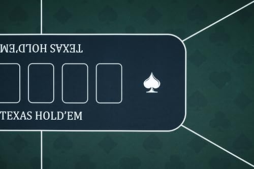 Engelhart - 320996 – Pokermatte grün – rutschfeste Spielfläche 180 cm x 90 cm – Dicke: 3 mm – Bedruckte Tischdecke aus Polyester und Gummi – Zubehör für Casinospiel