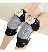 AOBOCO Cordless Knee Massager with Heat and Vibration - Heated Knee Brace Wrap for Joint Arthriti...