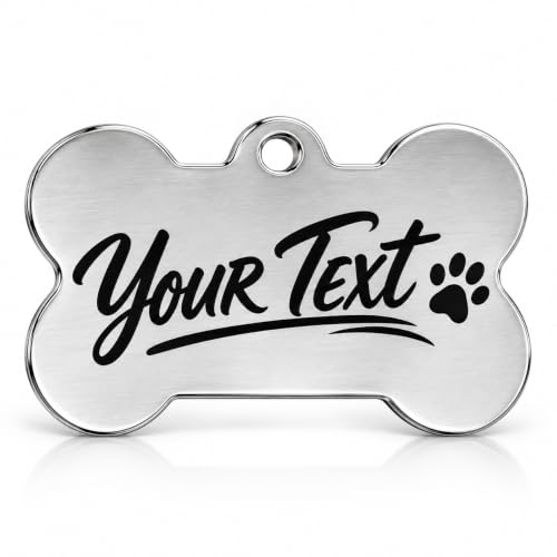 Personalized Pet ID Tag, Custom Double-Sided Stainless Steel Dog Tag