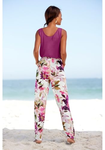 LASCANA Women's Floral Stretchy Pants3