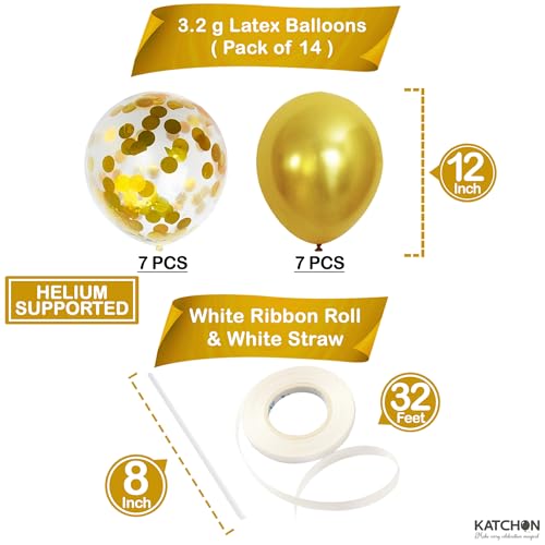 Image of KatchOn, Gold 2026 Graduation Balloons Set - Pack of 18 | Gold Graduation Decorations 2026 | 2026 Grad Balloons for Class Of 2026 Decorations, Grad Party Decorations, 2026 Balloons