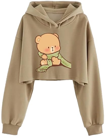 absolute defense Scarf Crop Hoodie Sweatshirt Women Casual Stylish Latest White Black Pink Lavender Beige Girl Cute-picture-36