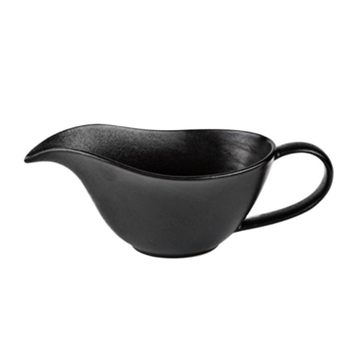 Jarra De Salsa Servir Taza De Salsa For Jugo Bistec, Olla For Leche, Tazón Cerámica Con Boca Puntiaguda, For, Salsera Para Restaurante(Black)