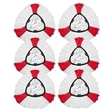 Lot de 6 Têtes de Rechange Compatibles avec Vileda Turbo Serpillière, Recharges Balai Microfibre Compatibles avec Vileda 2en1,EasyWring & Clean, Forme Triangulaire pour Nettoyage du Sol