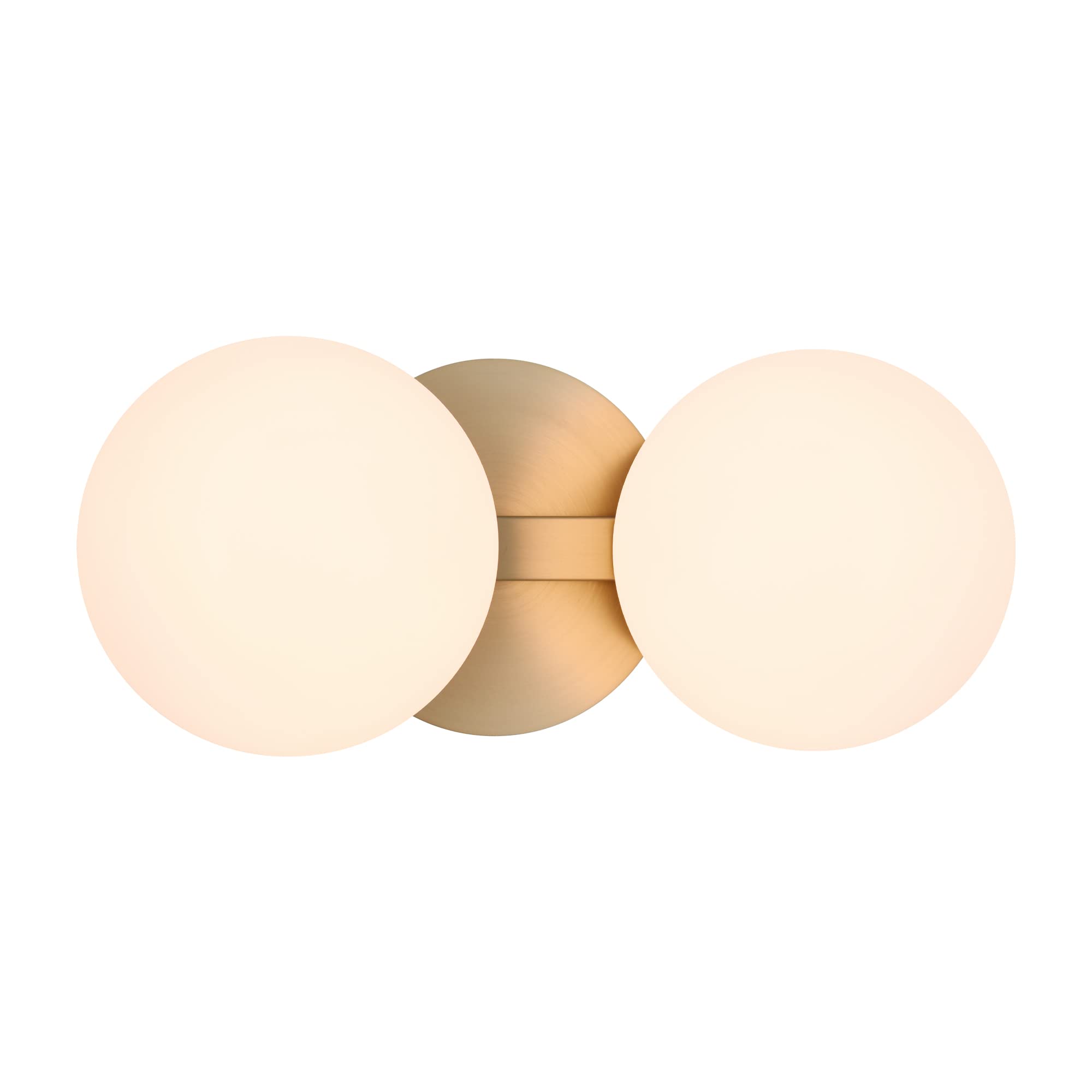 Bathroom Vanity Light Fixtures, Modern 2 Lights Globe Wall Sconce Lighting Brushed Nickel, Porch Wall Mount Light Fixture for Bathroom, Mirror Cabinets Hallway Stairs (Brushed Nickel, 2-Light)