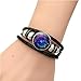 IQPDYV Zodiac Signs Spirit Bracelet Multilayer 12 Constellation Bracelet for Women Men Handmade Woven Zodiac Leather Bracelets Adjustable Glow in the Dark Zodiac Cuff Bangles Gift (Pisces)