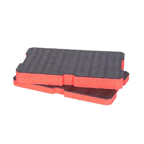 Econo Foam Inserts- Fits Milwaukee Packout ™ 48-22-8424 (2 Piece Foam Kit) Black/Red