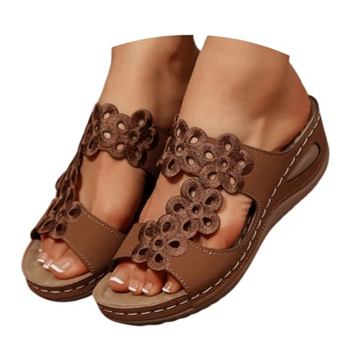 Sandals Women Fashion 2026 Women's Memory Foam Comfortable Orthopedic Sandals Dressy Summer Beach Orthotic Slippers Slide Flip Flops