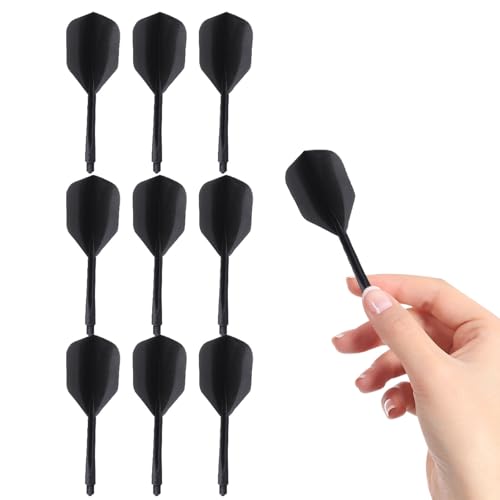 Tiges de fléchettes intégrées en plastique noir avec filetage fin pour salle de loisirs
