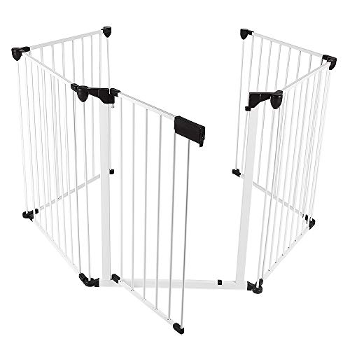 Barrera de seguridad chimenea, barrera de seguridad infantil para bebé, extensible rejilla de protección de metal, plegable niño cama para chia/escalera/chimenea, negro