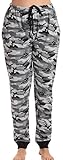 Just Love Ladies Printed Jersey Jogger Pant 6948-10657-L Grey - Camouflage