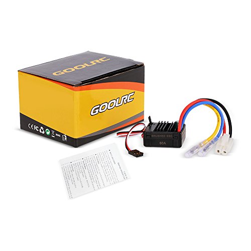 GoolRC 60A Brushed ESC Electric Speed Controller with 5V/2A BEC for 1/10 RC Car