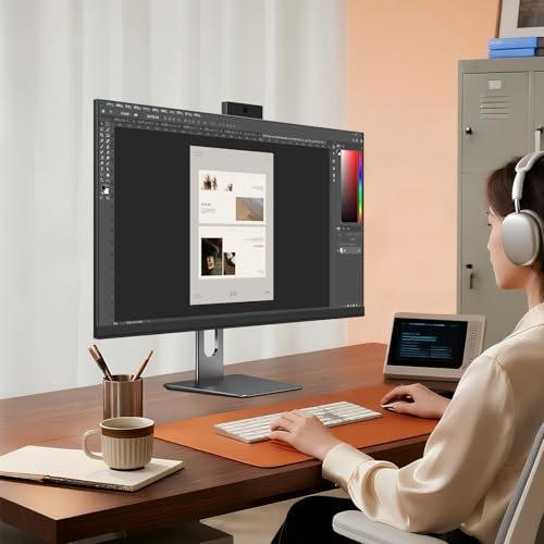 Image of 24 inch Full HD All-in-One Desktop Computer, i5 CPU , 8GB RAM, 256GB SSD, 1920x1080 Display, Privacy Protection Webcam, WiFi 6 + BT 5.3, Win11 Home, Black (i5 CPU+256GB+8GB RAM)