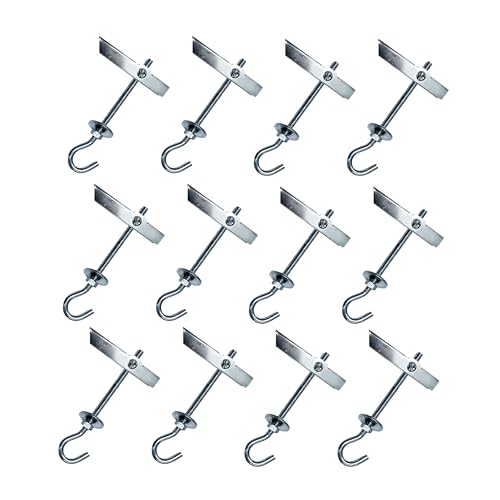 DOJA Industrial | Tassello Forcellante M6 | PACK 12 | Tassello Gancio | Ancoraggio di Volantino per il fissaggio di elementi a parete cava o soffitto | Tasselli da ribaltamento per fissare ventilatori