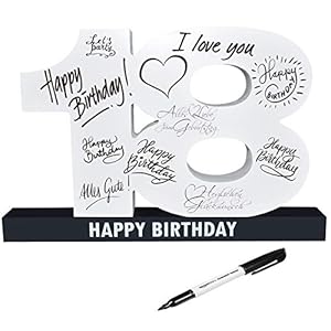 CREOFANT XL Gästebuch 18. Geburtstag · Gästebuch Happy Birthday · 37 x 24 x 4 cm · 18. Geburtstagsgeschenk…