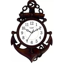 Kadio Analog 39 cm X 26 cm Wall Clock (Black, with Glass, Standard)