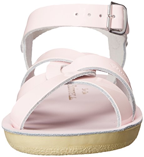 Salt Water Sandals Sun-San Swimmer, Shiny Pink, Little Kid Size 12