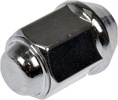 Dorman (611-071.1) 13/16" Hex and 1-15/32" Long Wheel Nut - Dorman - Autograde Wheel Lug Nut 611-071.1 - Wheel Lug Nut - 1/2"-20 Thread, Dometop, 13/16" Hex, 1-15/32" Length, Conical Seat - 60 Degree, Chrome, Steel - WHEEL NUT - Wheel Nut 1/2-20 Dometop - 13/16 In. Hex, 1-15/32 In. Length - Lug Nut - The original lug nuts on certain vehicles have a failure-prone two-piece design that makes warping common and removal difficult. There's often a thin veneer that gets damaged with repeated use, and if moisture gets underneath it can cause the cover to bulge. Those failures can make the nuts difficult or impossible to remove, and if they get stuck, removing them usually requires damaging the wheel itself. This Dorman OE FIX replacement matches the OE fit and function but has a one-piece, carbon steel design to prevent similar issues from happening in the future. - Chevrolet 1991-85, Ford 2005-72, GMC 1991-85, Lincoln 1992-80, Mercury 2005-73