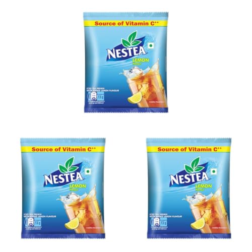 Image of Nestea Powder Instant Iced Tea | Refreshingly Good Taste | Lemon Flavour Made with Nilgiri Tea Leaves | Source of Vitamin C | 400g Pouch (Pack of 3)