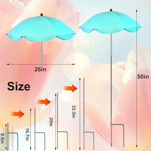 Plant Umbrellas for Outdoor Plants, Adjustable Garden Shade Umbrella Larger Size Plants Shade Cover Umbrella Sun Protection for Potted Plants Garden Beds from Direct Sunlight