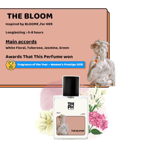 Image of TMPerfumehouse the bloom EDP for Women | Floral, Fresh & Long Lasting Perfume Spray | Whitefloral, Tuberose & Green Fragrance | Luxury Gift for Her | TMPH | 50ml