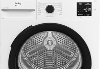 Beko BMTAM83EB Asciugatrice 8 Kg a Libera Installazione, Classe D, Display Digitale, 15 Programmi, Motore Garantito 10 Anni, Bianco con Oblò Nero