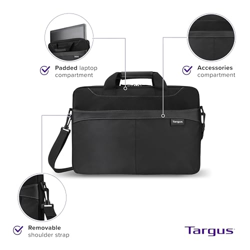 Targus Laptop-Aktentasche für Laptops bis zu 15,6 Zoll (39,6 cm), Schultertasche, für Dell HP, Lenovo, Apple und Microsoft, Schwarz (TSS898) – Ansicht 4
