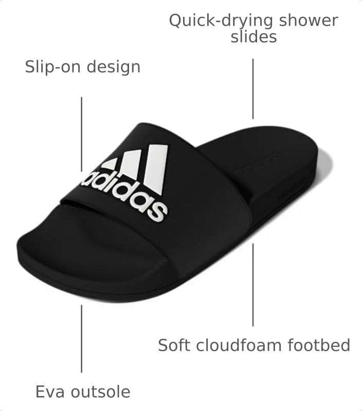 Image of adidas Mens Adilette Shower Arsenal Slides Casual Sandals Casual - Red