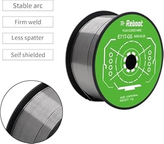Reboot E71T-GS 0.9mm 1kg Flux-Cored Gasless Welding Wire – Self-Shielded FCAW for MIG Welder, No Gas Required, All-Position, Low Spatter, Ideal for Automotive Repair, Farm Maintenance & DIY