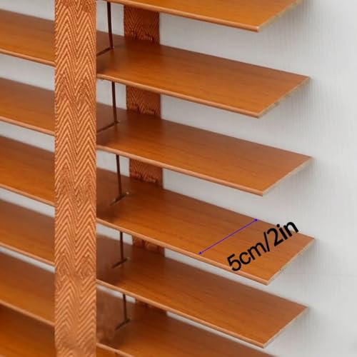Persianas de madera de 5 cm para eliminar reflejos solares y miradas en puertas 3