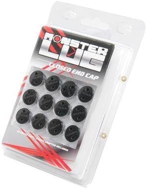 33007B Monster Lug Nut Cap, Black, 14 x 1.50