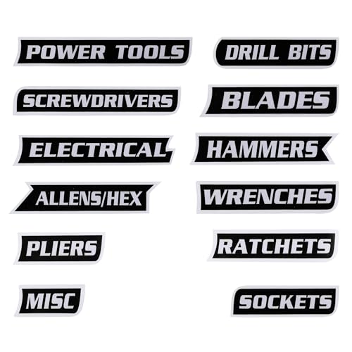 PAIYUE 12PCS Magnetic Tool Box Labels,Car Accessories Magnetic Toolbox Labels,Automotive...