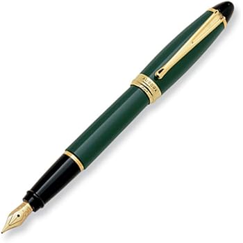 Aurora Ipsilon Resin Green Medium Point Fountain Pen - AU-B11V-M