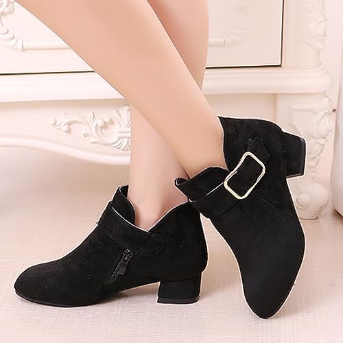 IWIHMIV Low Heel Ankle Booties for Girls Side Zipper Ankle Booties for Toddler Little Girl Snow Boots Toddler Girl Ankle Boots4